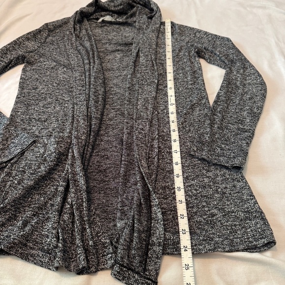 Athleta XXS Pose Wrap Cardigan Heather Black Gray Open Front Modal - Picture 6 of 8